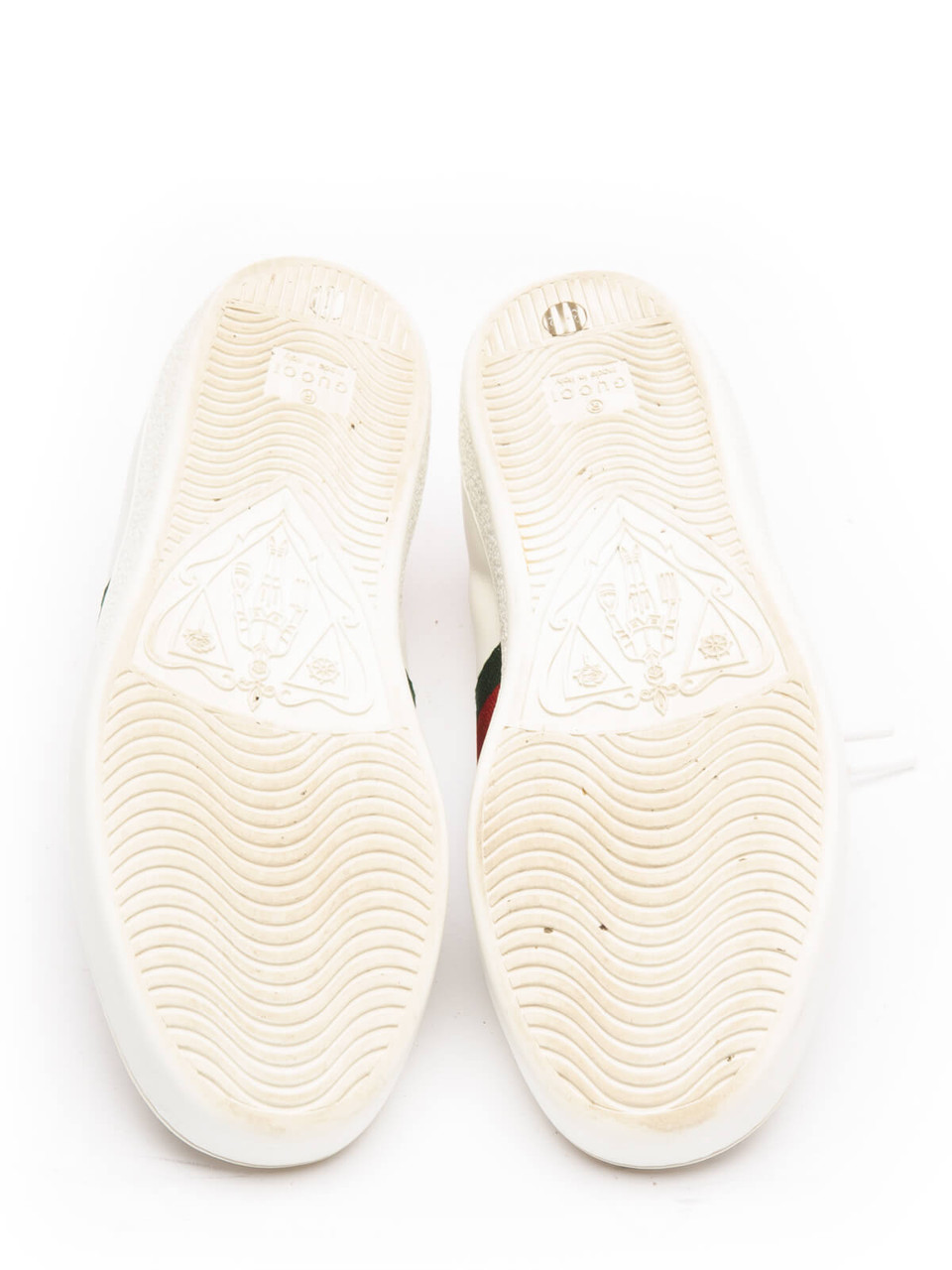 Gucci Women's New Ace Safety Pin Sneakers, Size 4.5 UK, White Python Leather