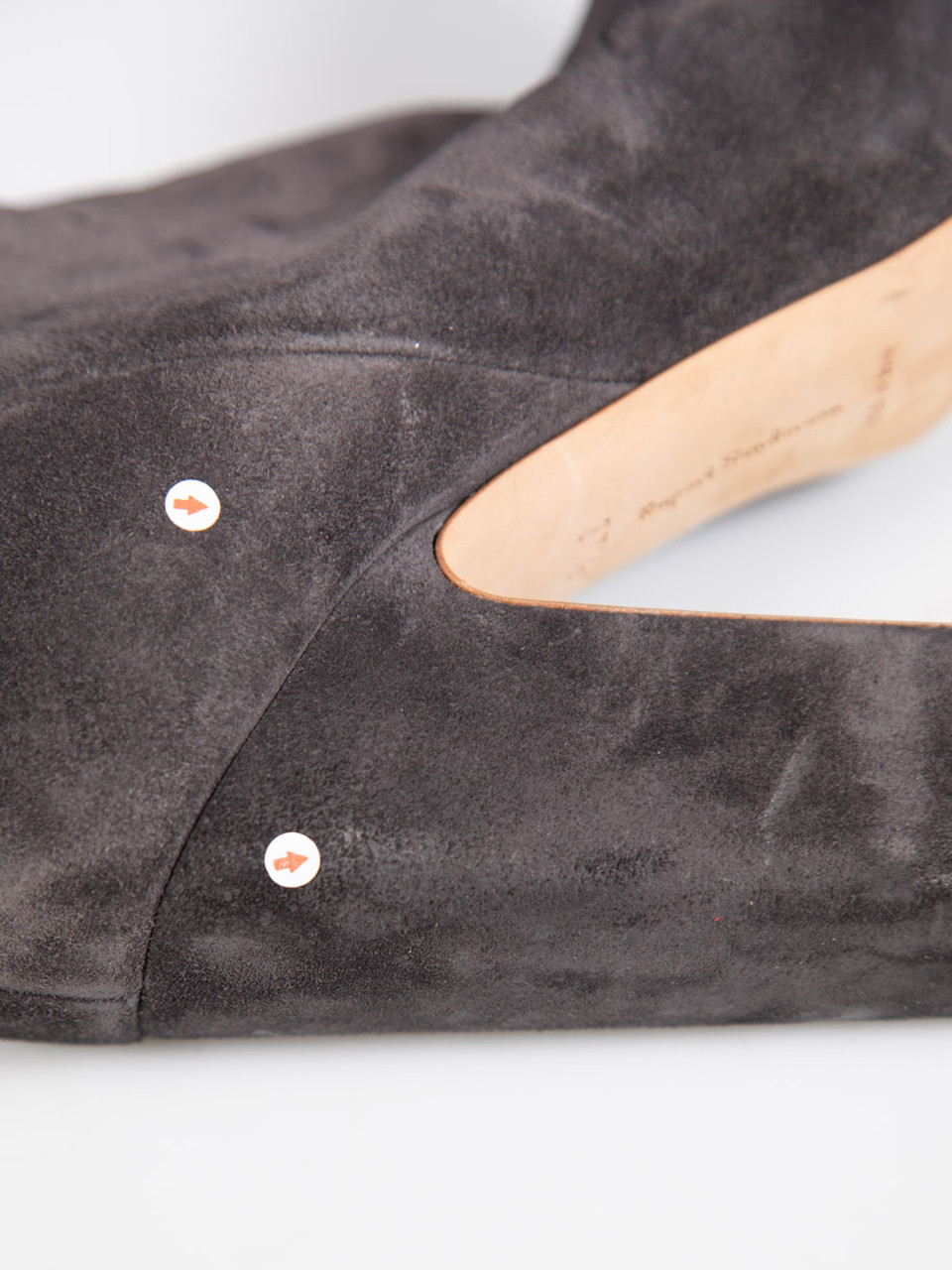 Rupert Sanderson Grey Suede Ankle Heeled Boots Rupert Sanderson Grey Suede Ankle Heeled Boots