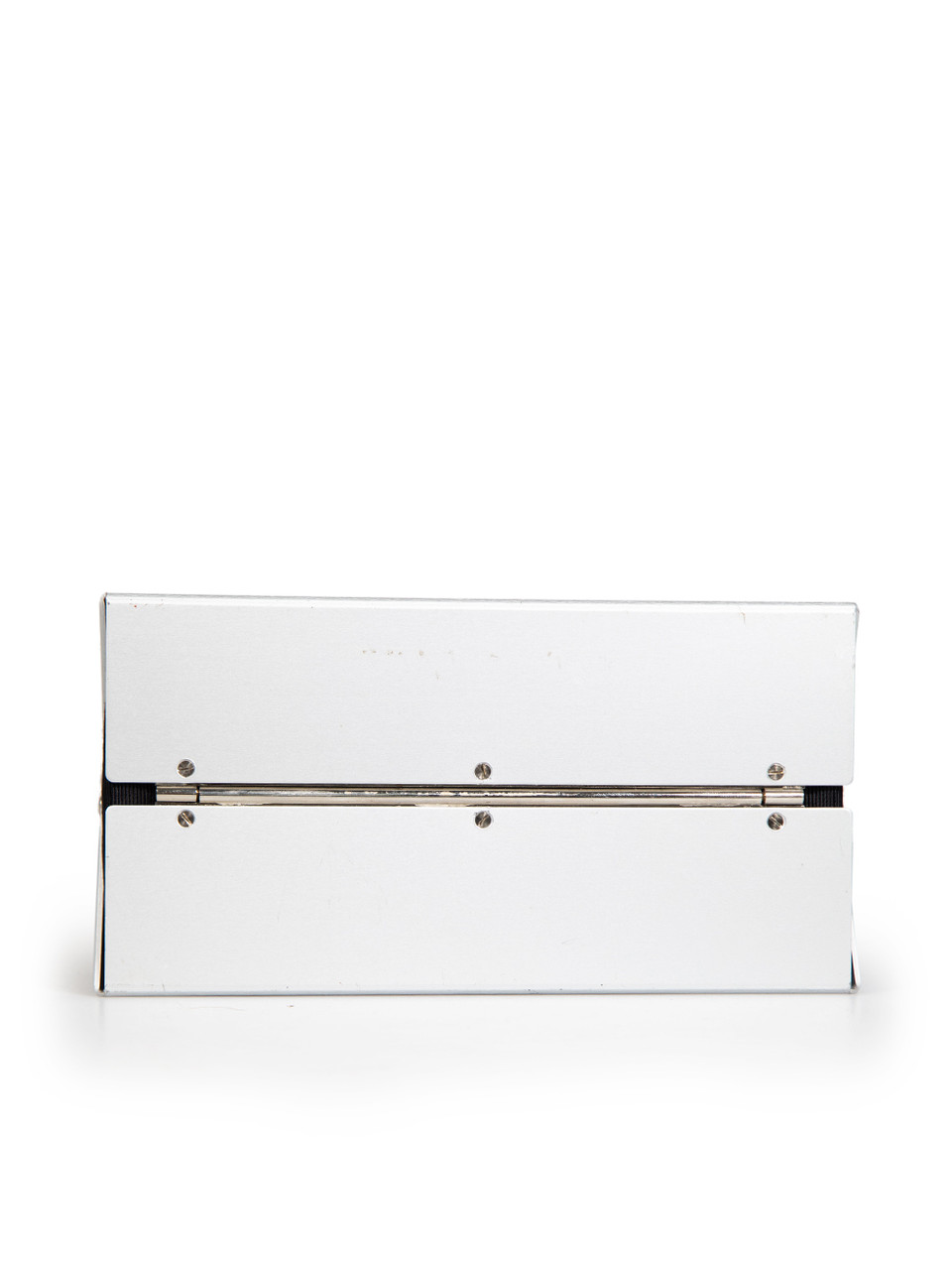 Salvatore Ferragamo Silver Metal Gancini Bag