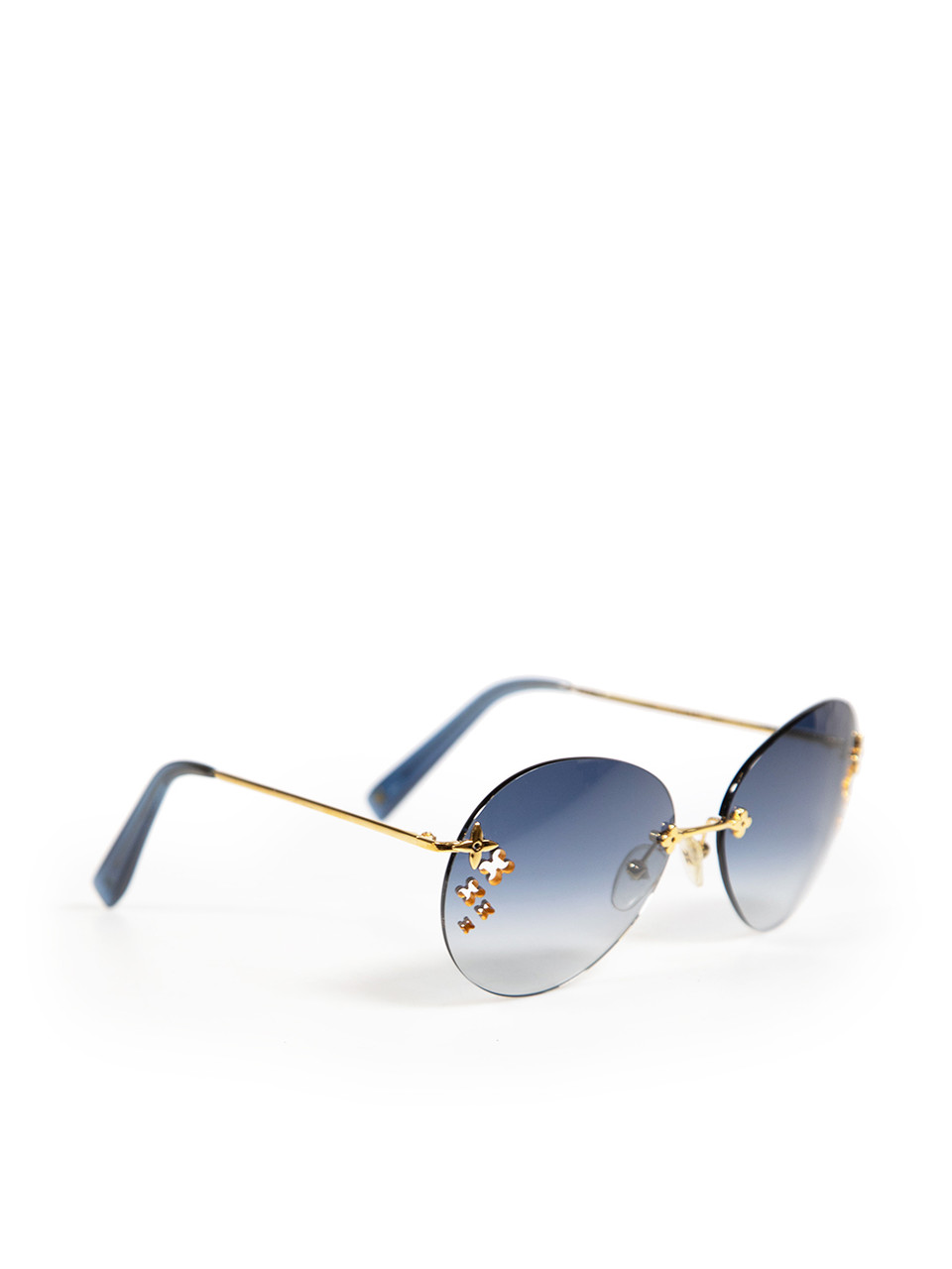 Louis Vuitton Blue Gradient LV Round Sunglasses