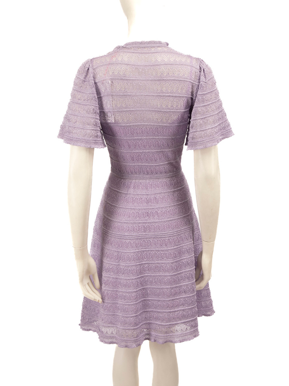 Missoni M Missoni Lilac Metallic Knit Mini Dress