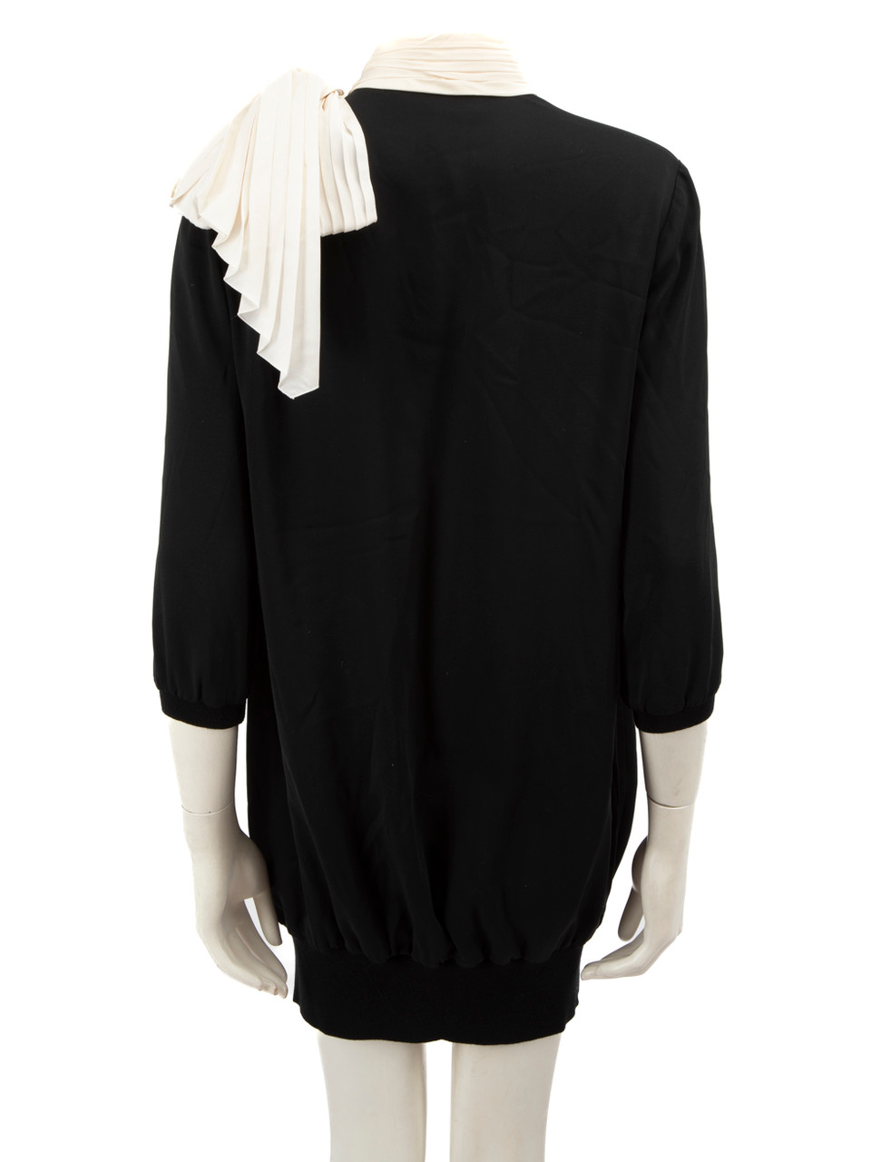 Azzaro Black Detachable Bow Mini Dress