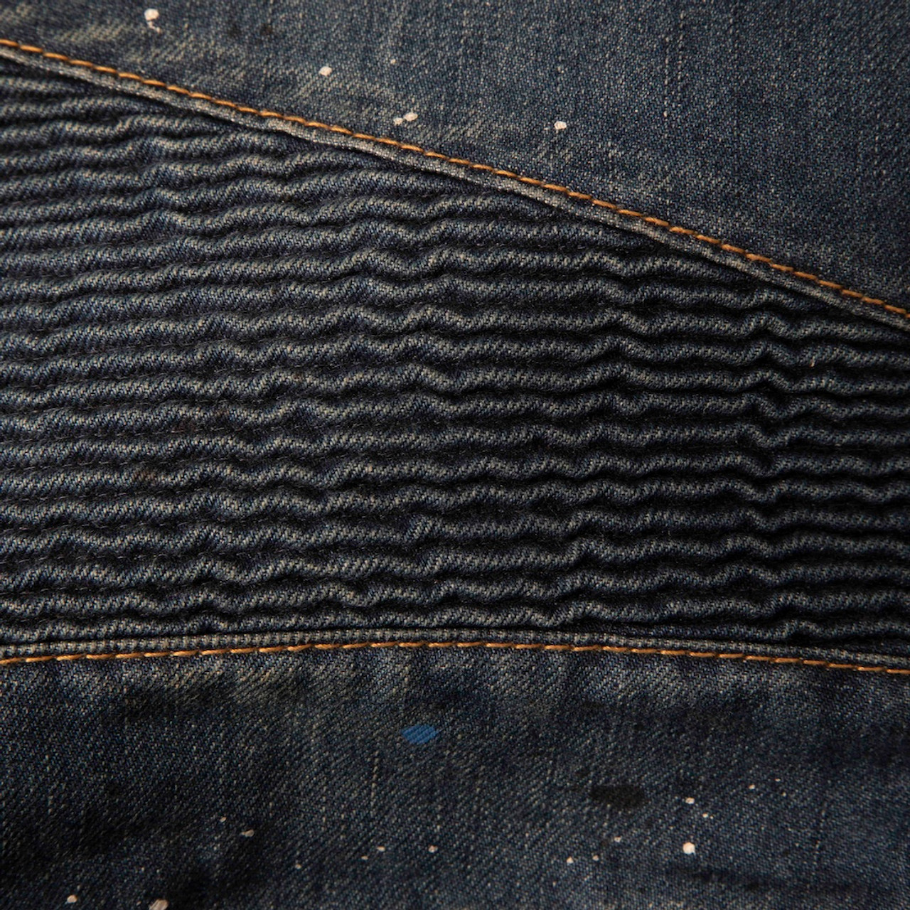 Balmain Blue Denim Paint Splatter