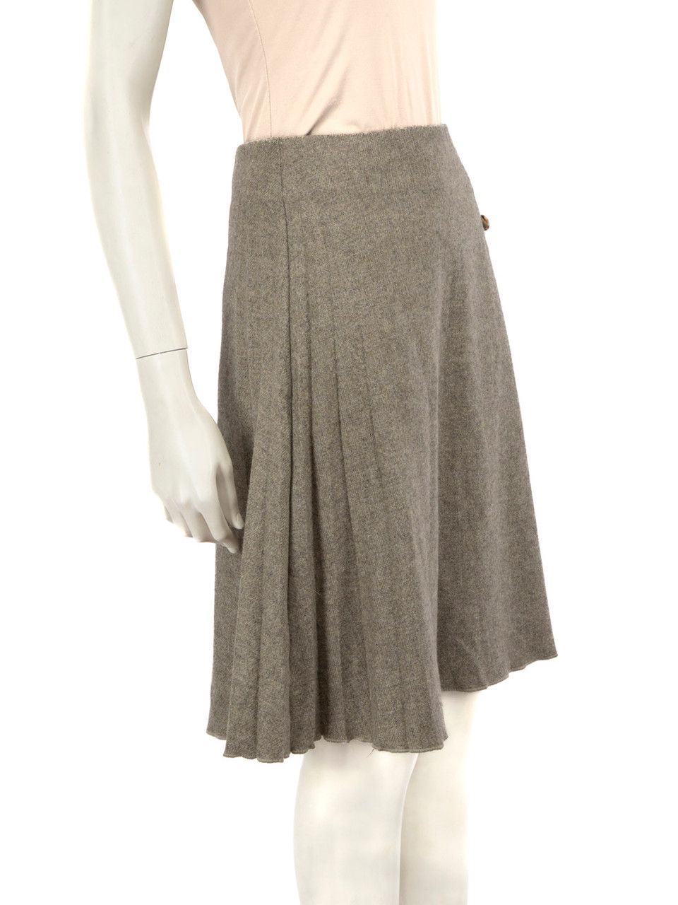 Loro Piana Grey Knee Length Skirt