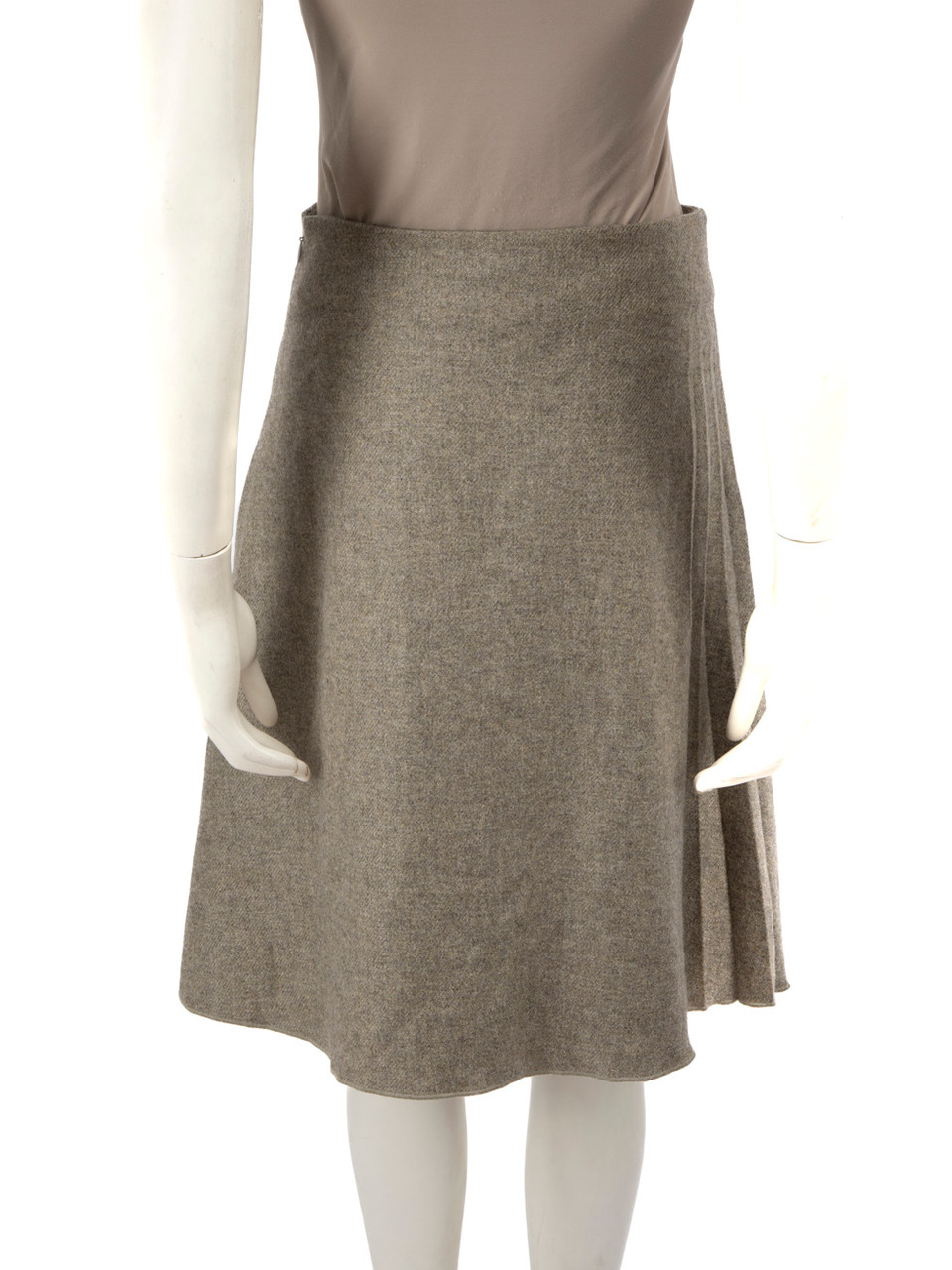 Loro Piana Grey Knee Length Skirt
