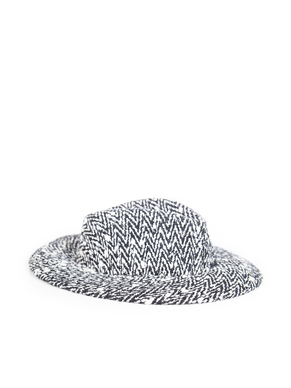 Chanel Black & White Wool Fedora