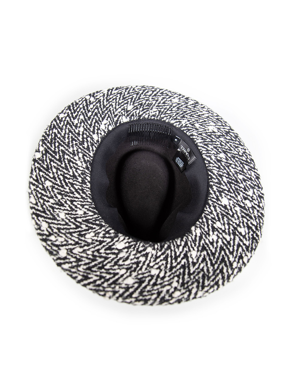 Chanel Black & White Wool Fedora