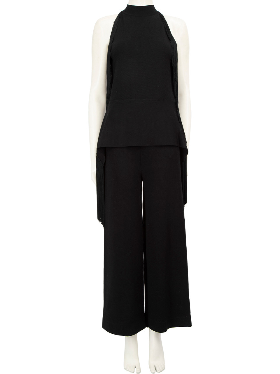 Stella McCartney Black Tassel Sleeveless Jumpsuit