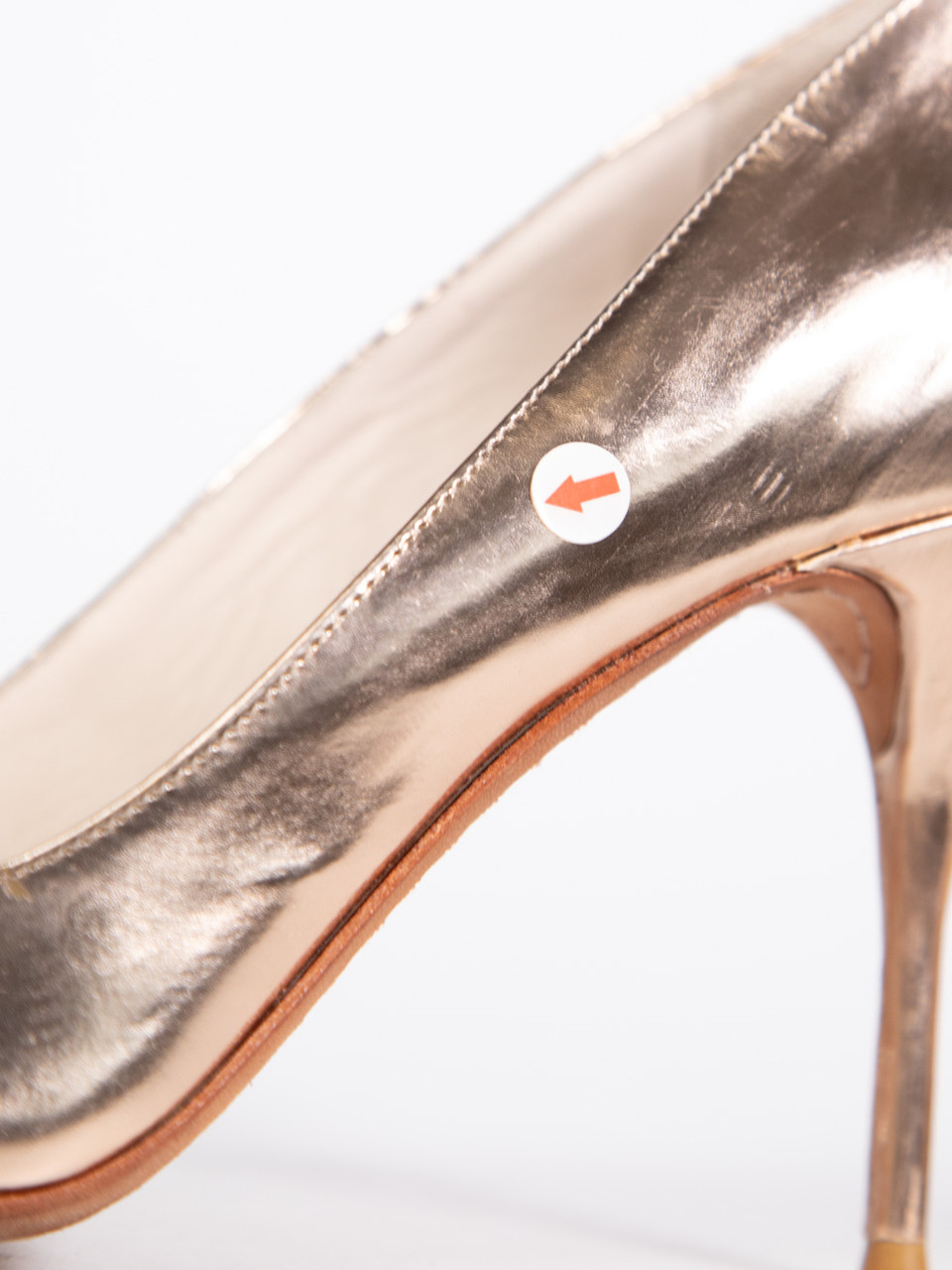 Sophia Webster Gold Leather Pointed-Toe Pumps Sophia Webster Gold Leather Pointed-Toe Pumps