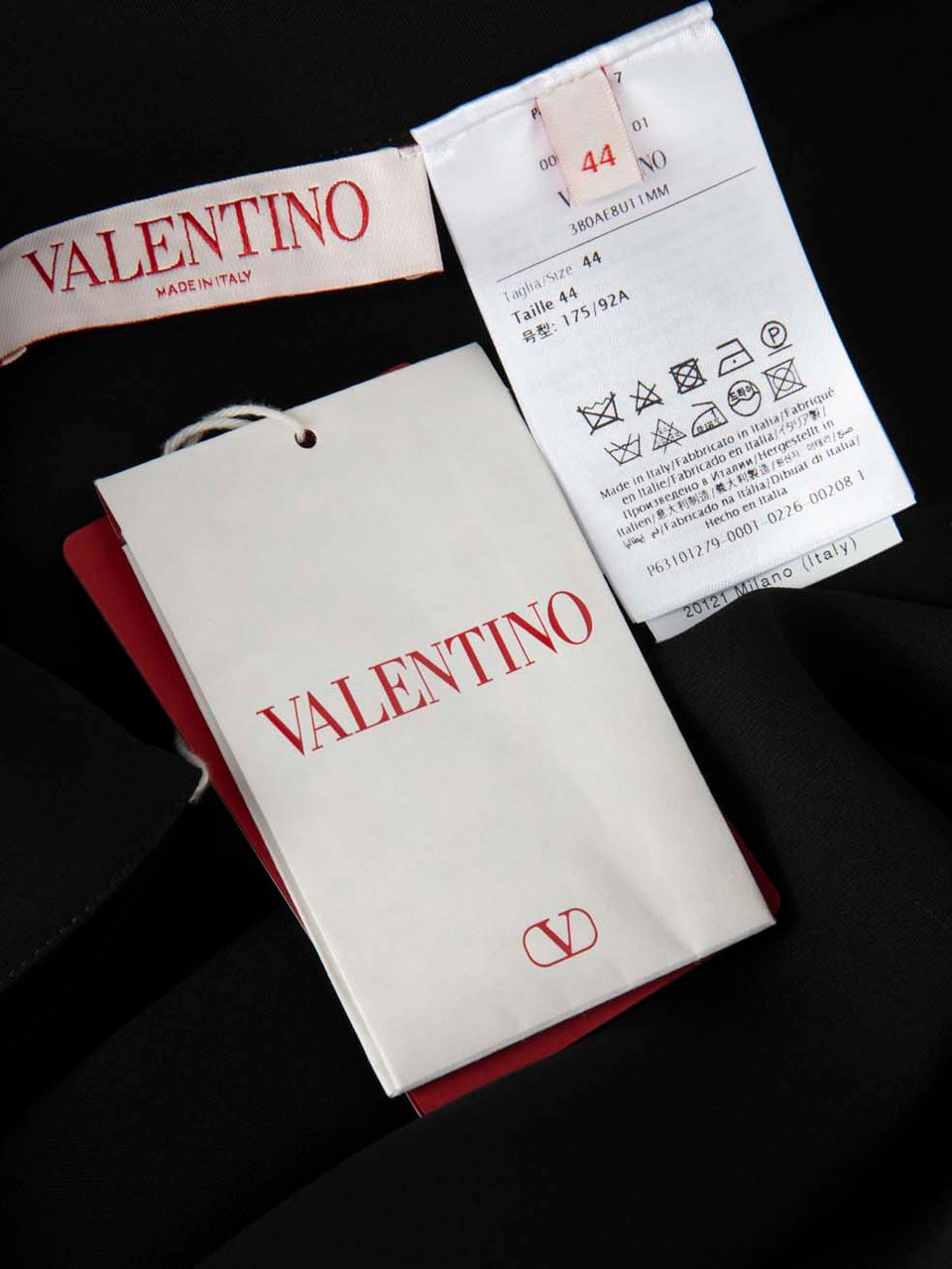 Valentino Garavani Black Silk Cut Out Off Shoulder Blouse