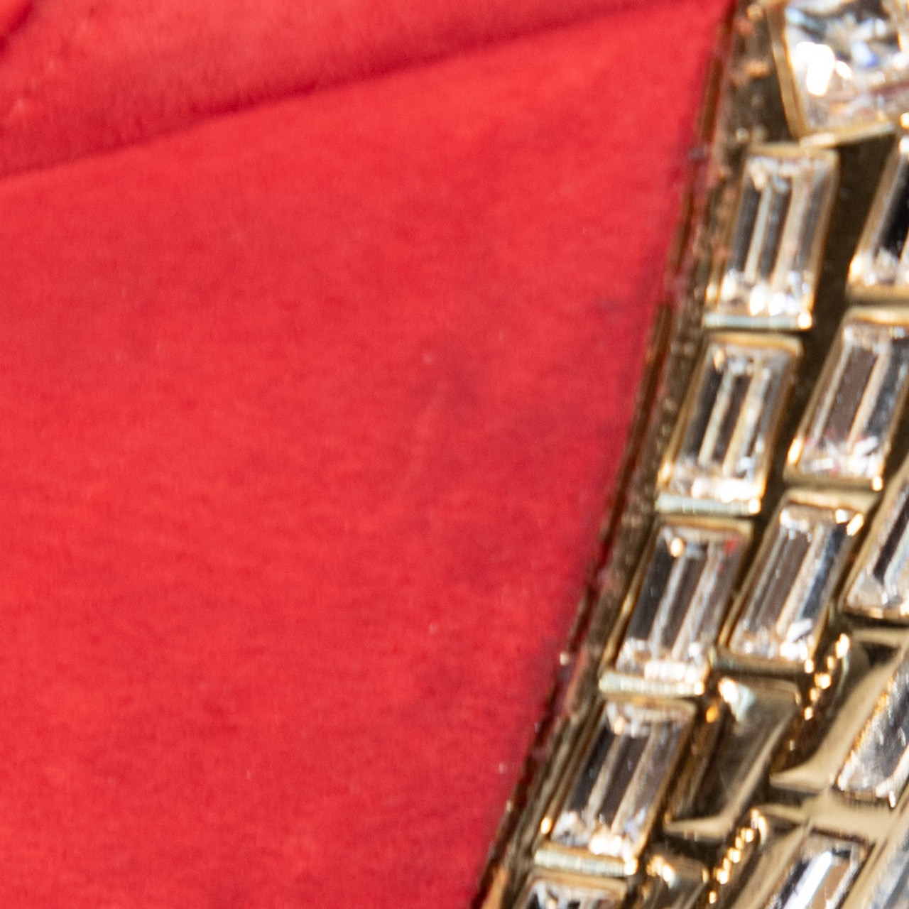 Prada Red Suede Crystal Embellished Sandals
