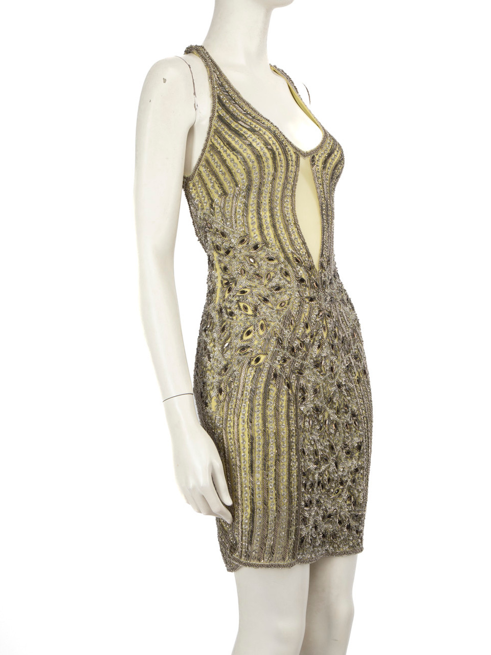 Diamond For Eden Green Embellished Mini Dress