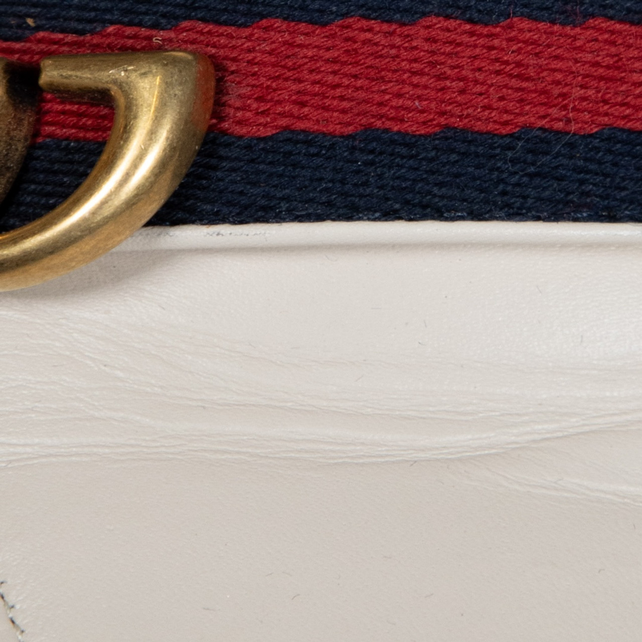 Gucci Ivory Leather Petyon Pearl Stud Heel Loafers