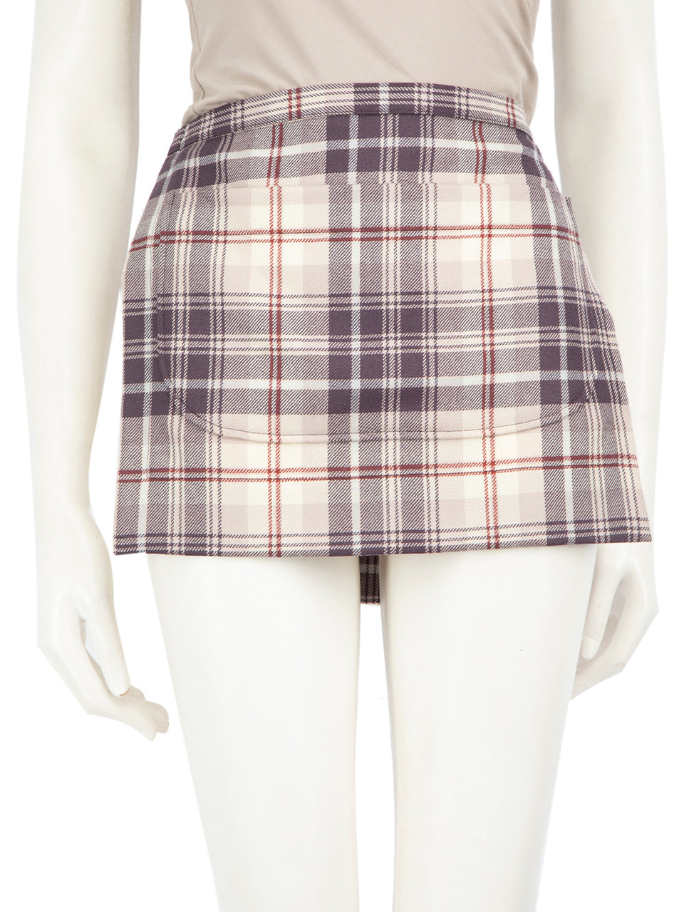 Vivienne Westwood Purple Wool Tartan Pleated Skirt Vivienne Westwood Purple Wool Tartan Pleated Skirt