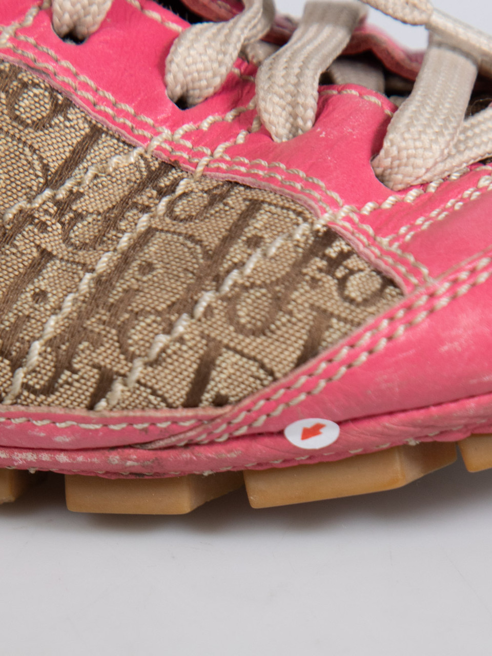 Dior Pink Leather Diorissimo Trainers