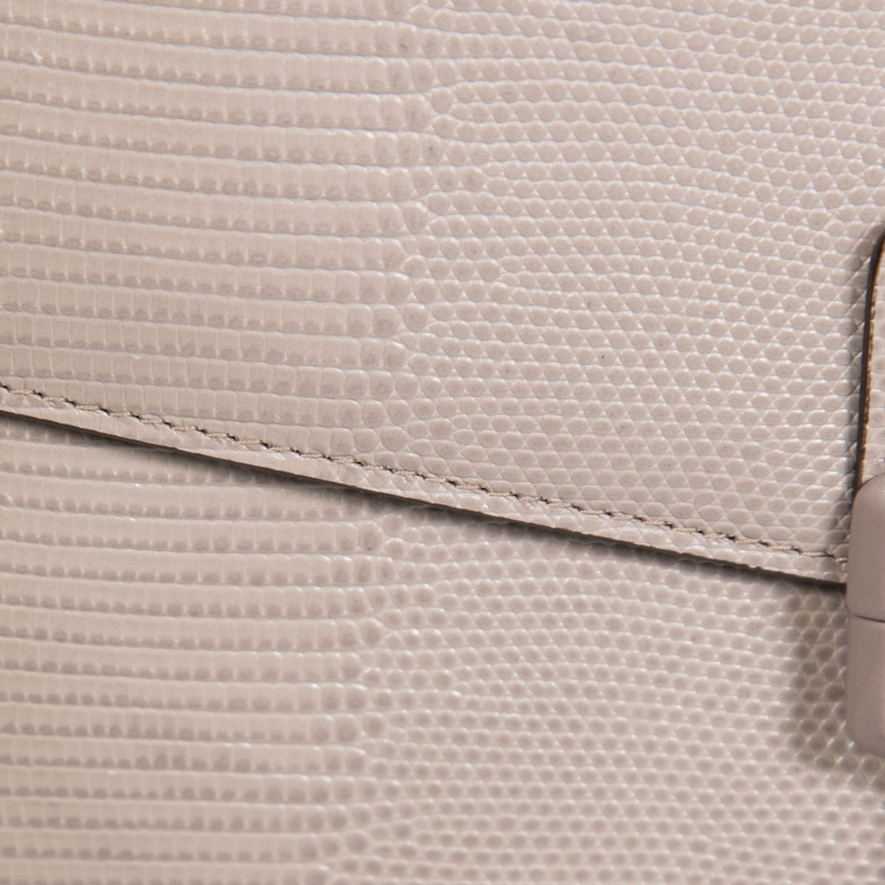 Dolce & Gabbana Grey Lizard Embossed Lucia Satchel