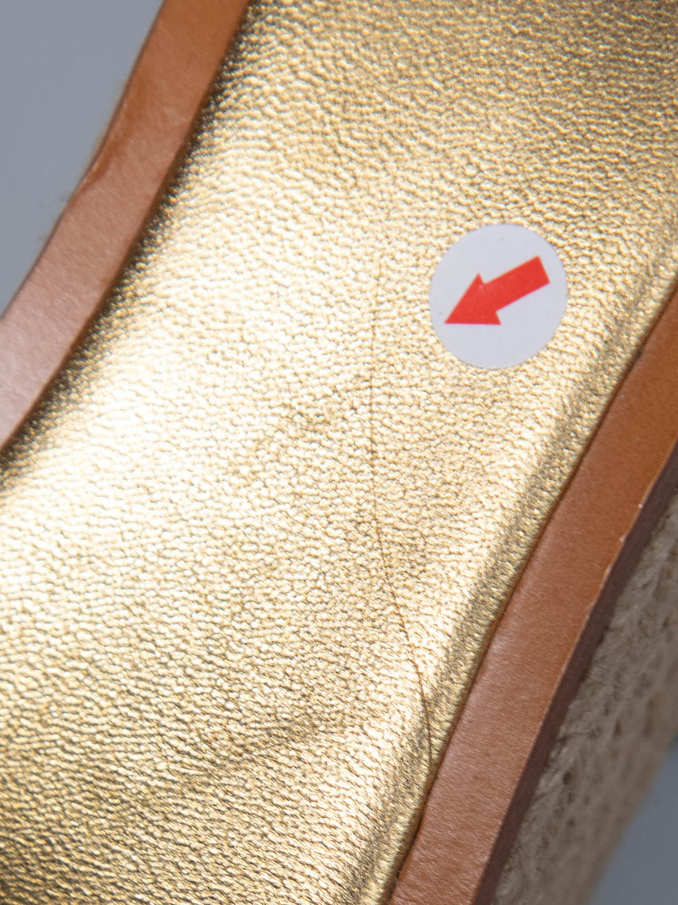 Tory Burch Gold Leather Laser Cut Detail Sandals