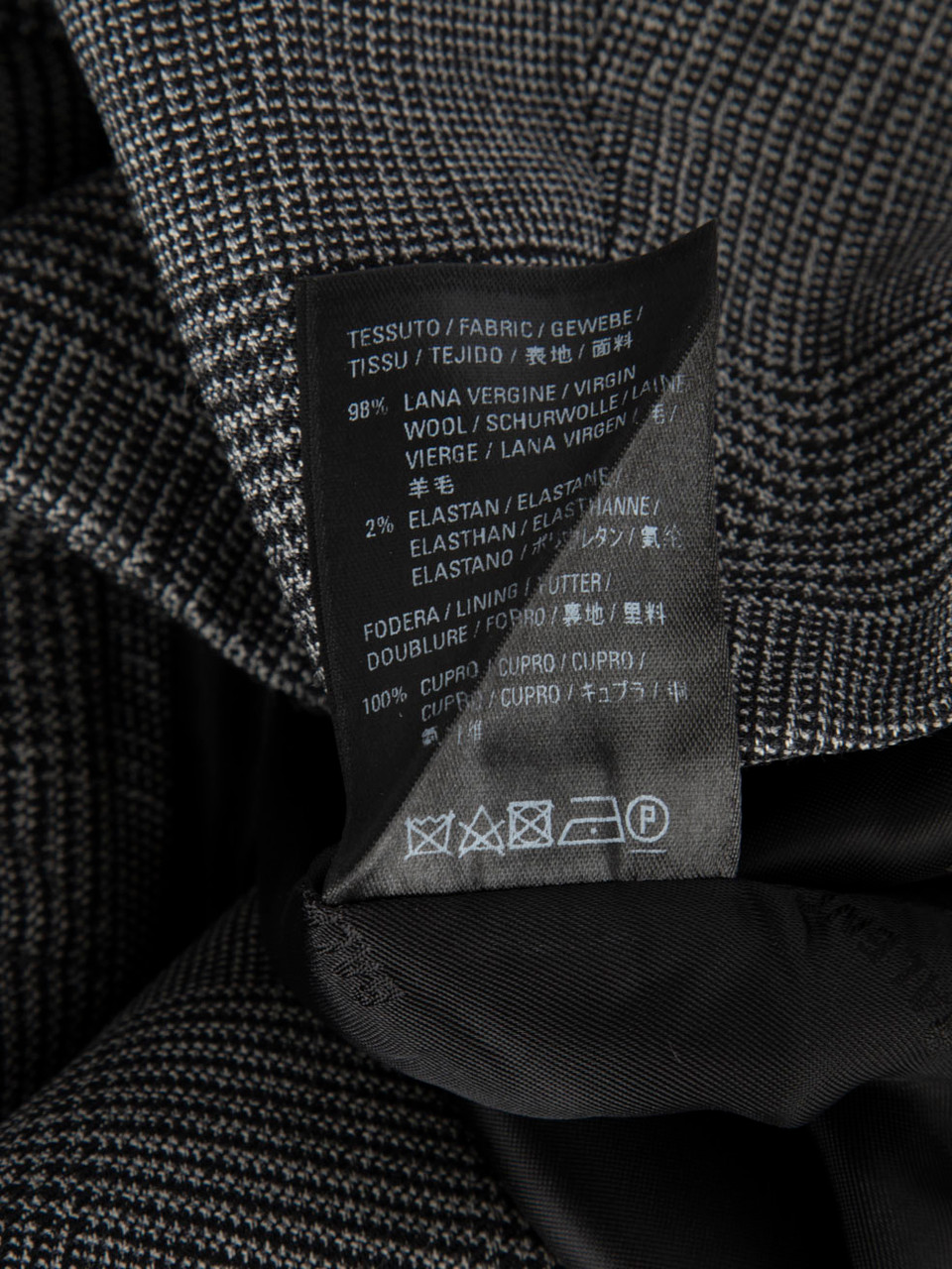 Balenciaga Grey Wool Tartan Midi Skirt