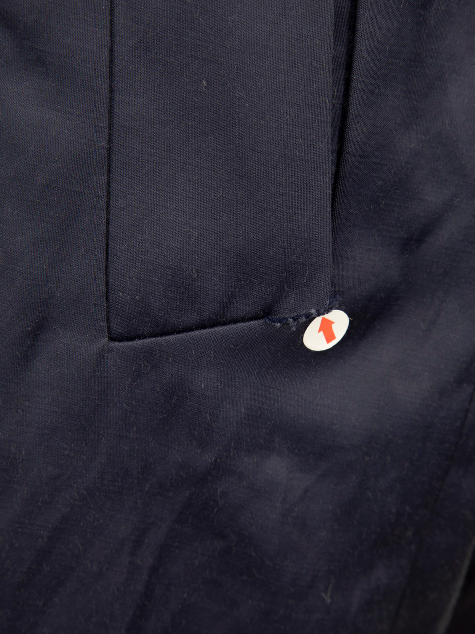 Sandro Navy Belted White Trim Trench Coat