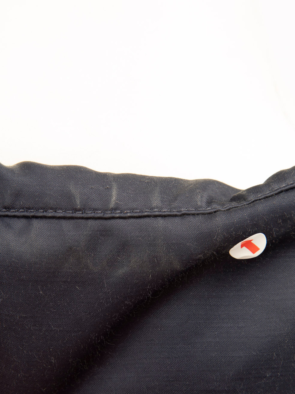 Sandro Navy Belted White Trim Trench Coat