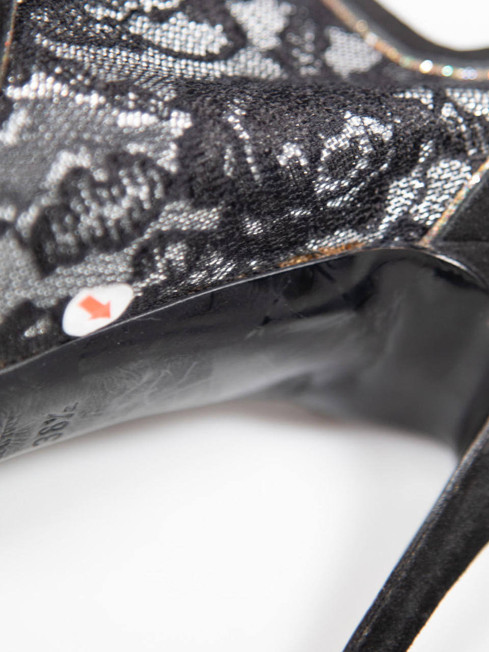 Nicholas Kirkwood Black Suede Trim Lace Up Heels