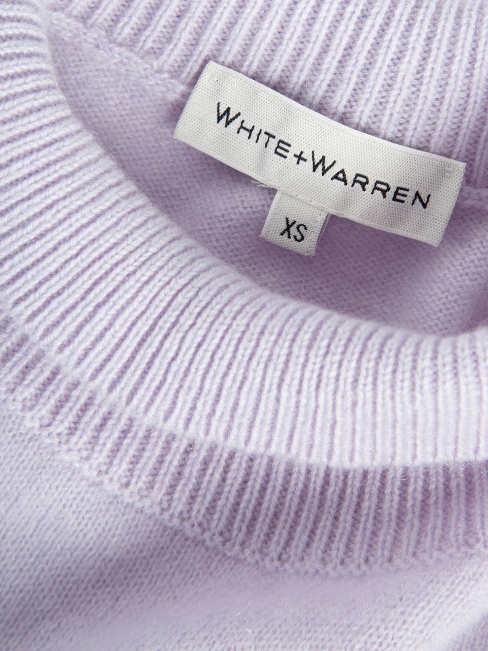 White + Warren Lilac Turtleneck Sweater, Size XS, 34 FR, UK 10, US 6, IT 42