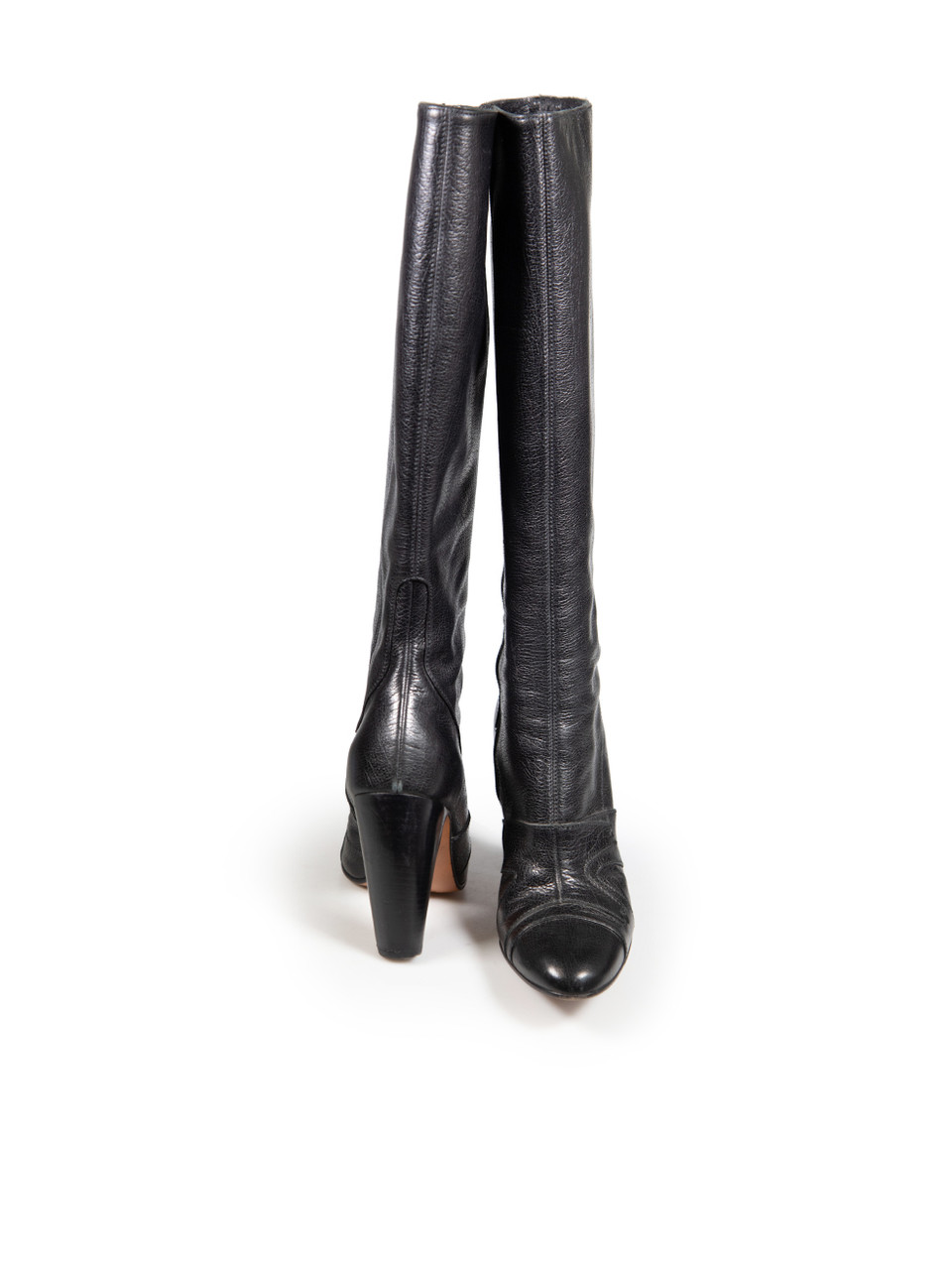 Jimmy Choo Black Knee High Leather Boots