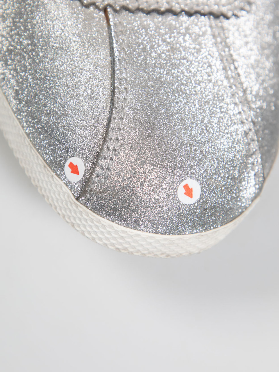 Gucci Silver Ace Glitter Web Sneakers