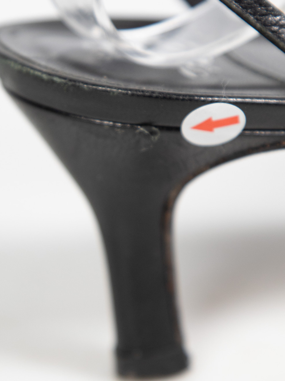 Gina Black Leather Kitten Heel Pumps