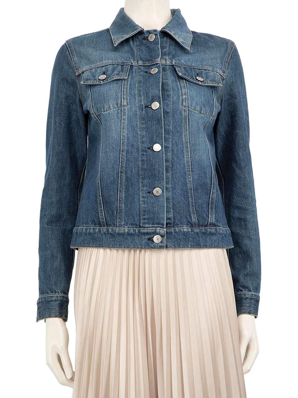 Helmut Lang Blue Denim Button Up Jacket