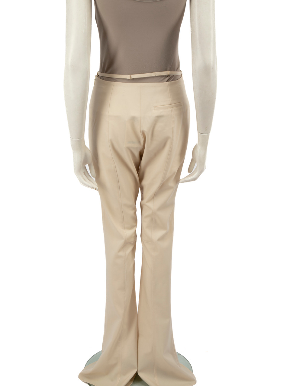 Jacquemus Beige Wool Flared Leg Le Splash Trousers