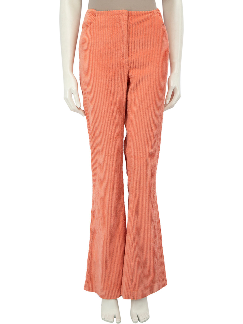 Acne Studios Peach Corduroy Wide Leg Trousers