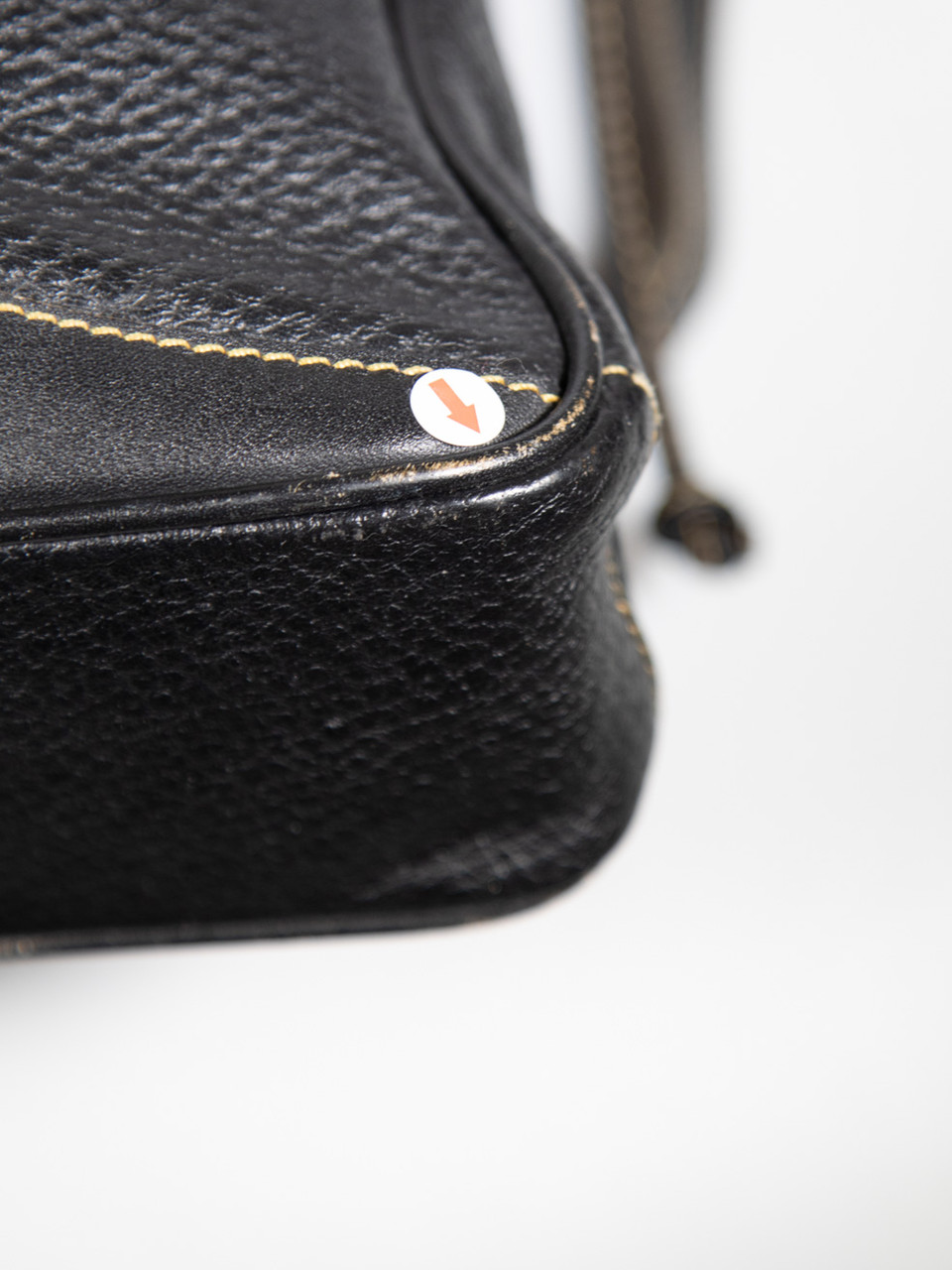 Gucci Black Leather Drawstring Shoulder Bag