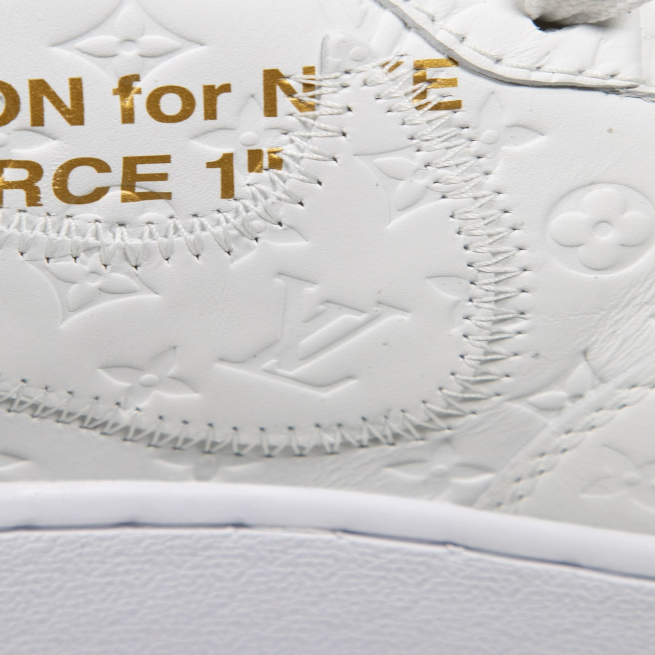 Louis Vuitton Louis Vuitton x Virgil Abloh White Leather Air Force 1 Trainers