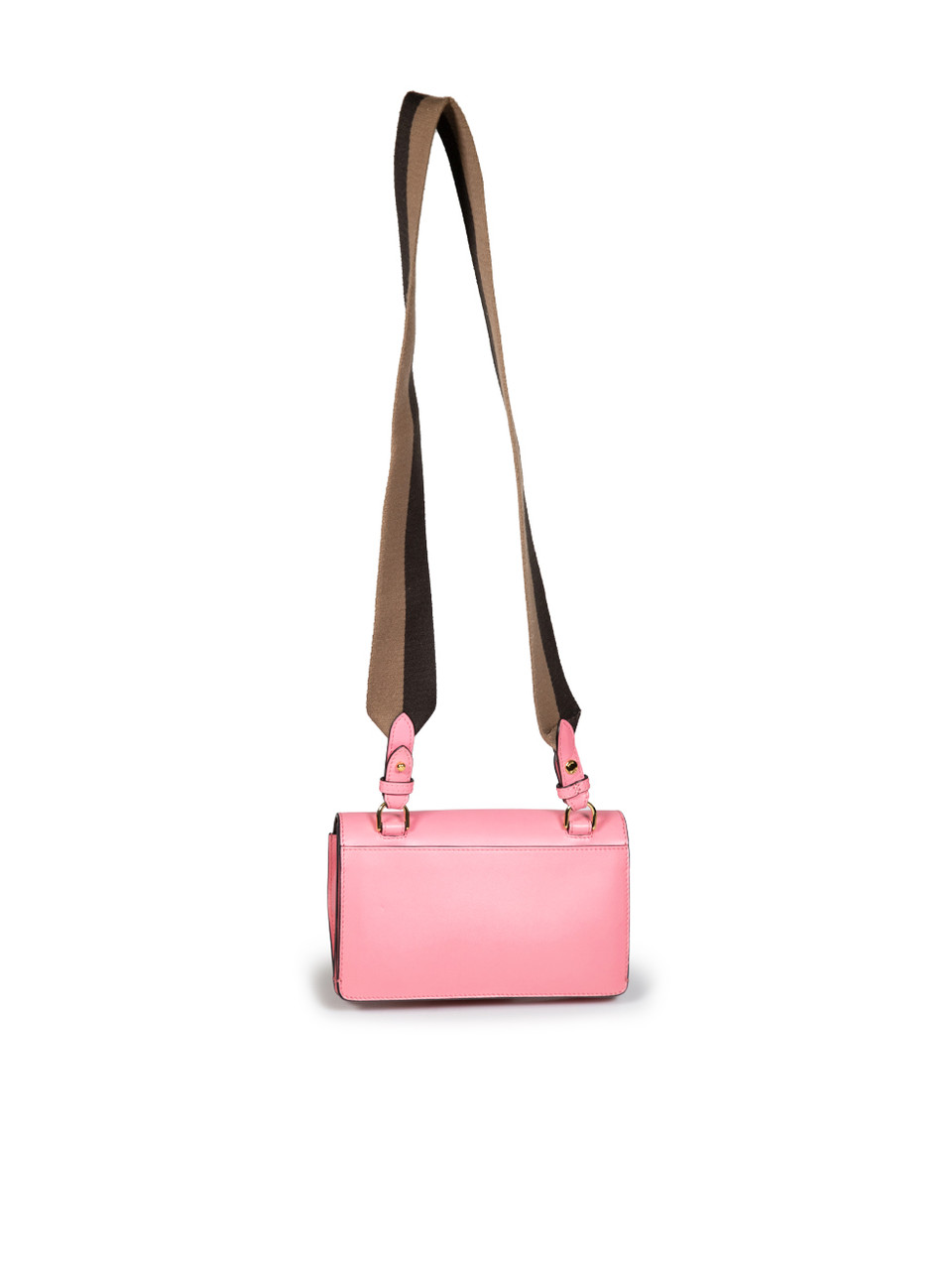 Fendi Pink Leather Flat Baguette Mini Bag