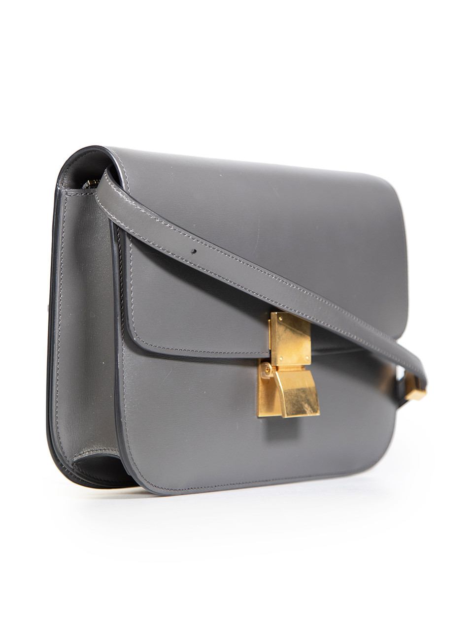 Céline Grey Leather Box Bag