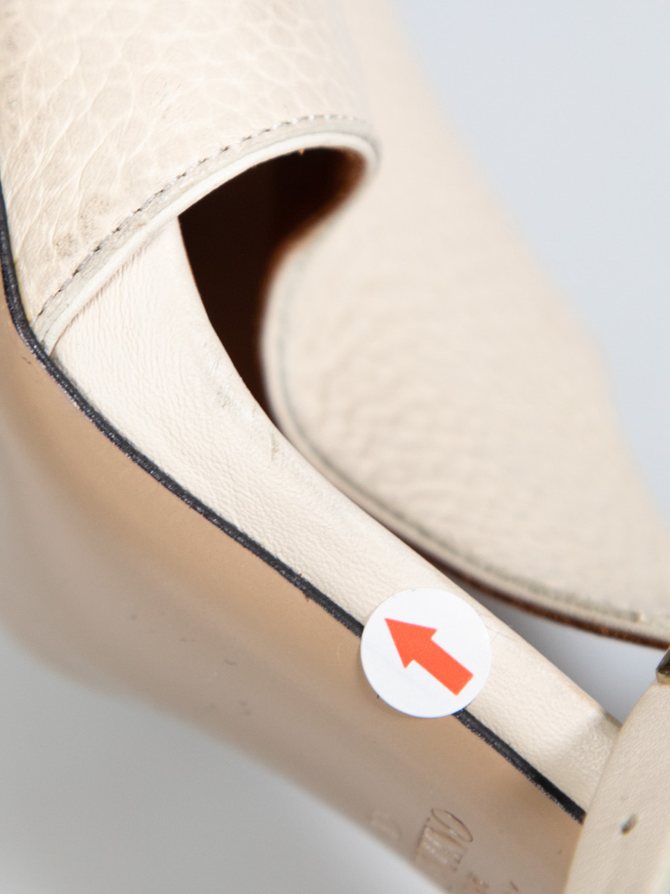 Valentino Garavani Beige Leather Rockstud Cut Out Heels
