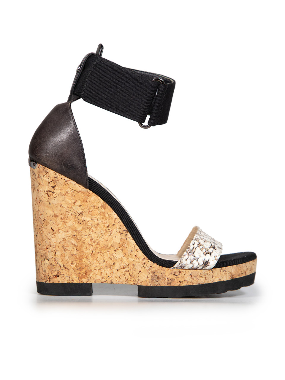 Jimmy Choo Snakeskin Platform Wedge Sandals