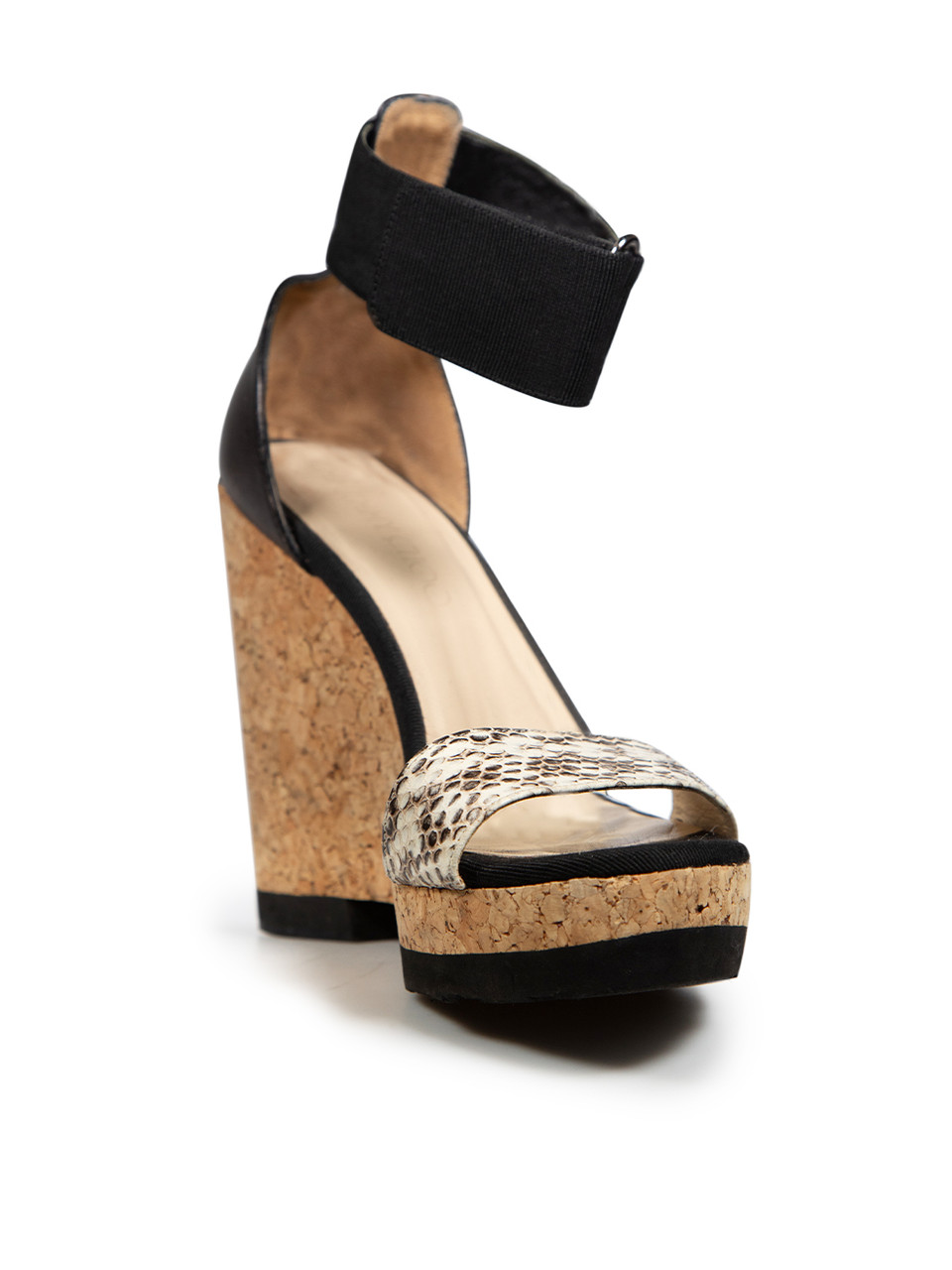 Jimmy Choo Snakeskin Platform Wedge Sandals