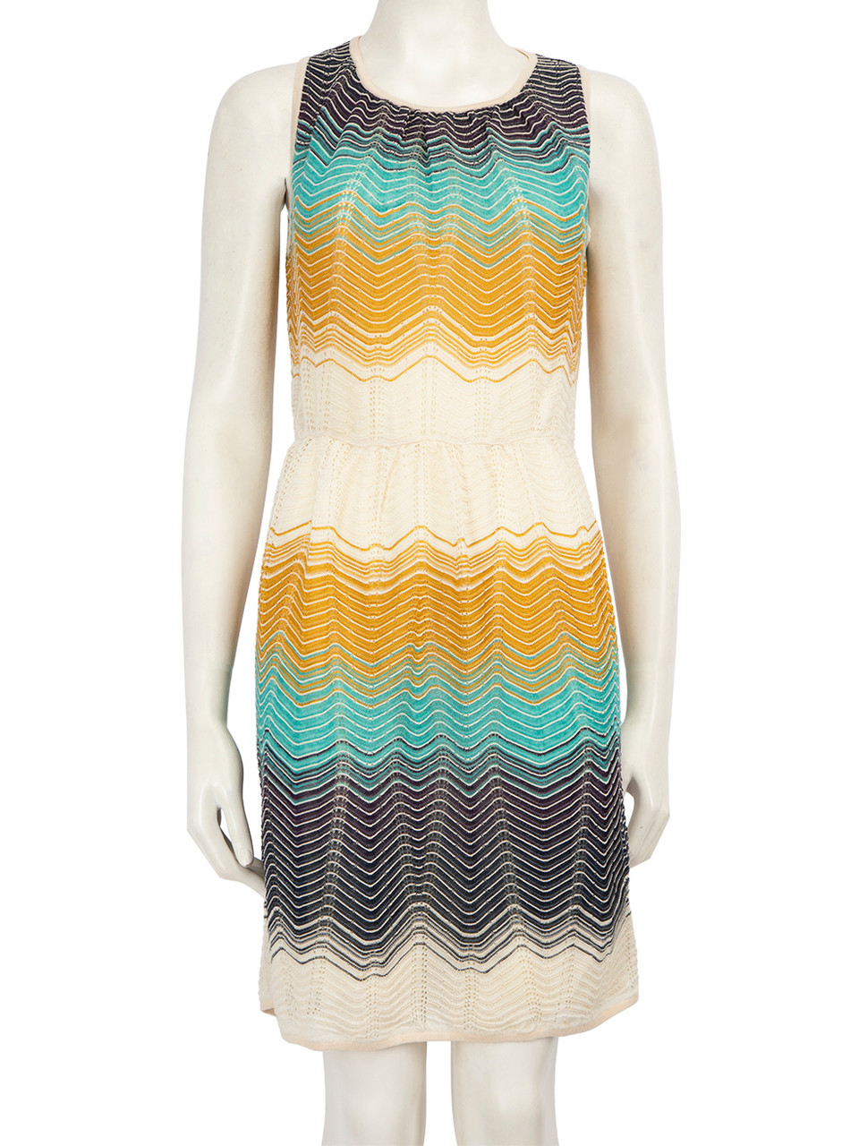 Missoni Striped Knit Sleeveless Knee-length Dress Missoni Striped Knit Sleeveless Knee-length Dress