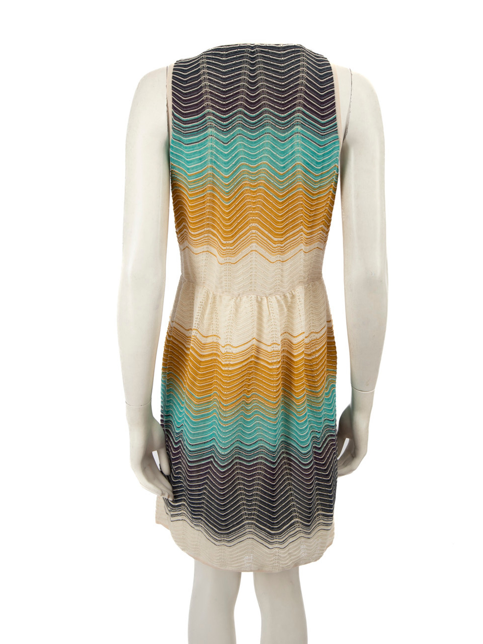 Missoni Striped Knit Sleeveless Knee-length Dress Missoni Striped Knit Sleeveless Knee-length Dress