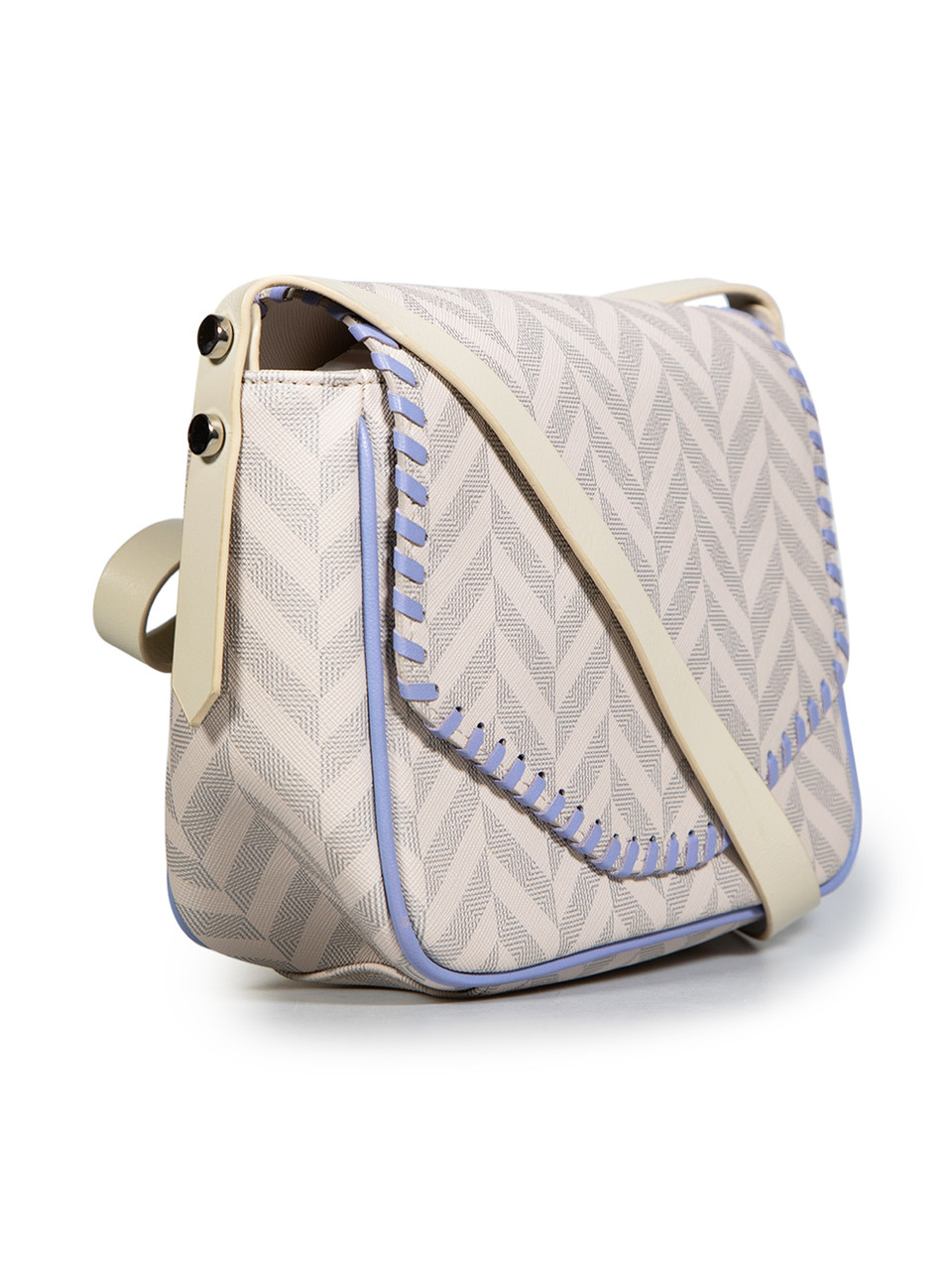 Misela Chevron Pattern Leather Crossbody Bag