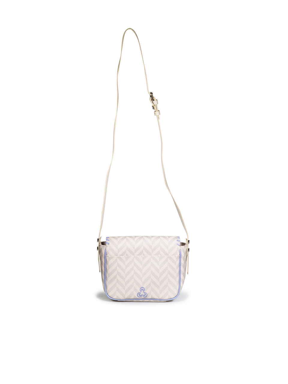 Misela Chevron Pattern Leather Crossbody Bag
