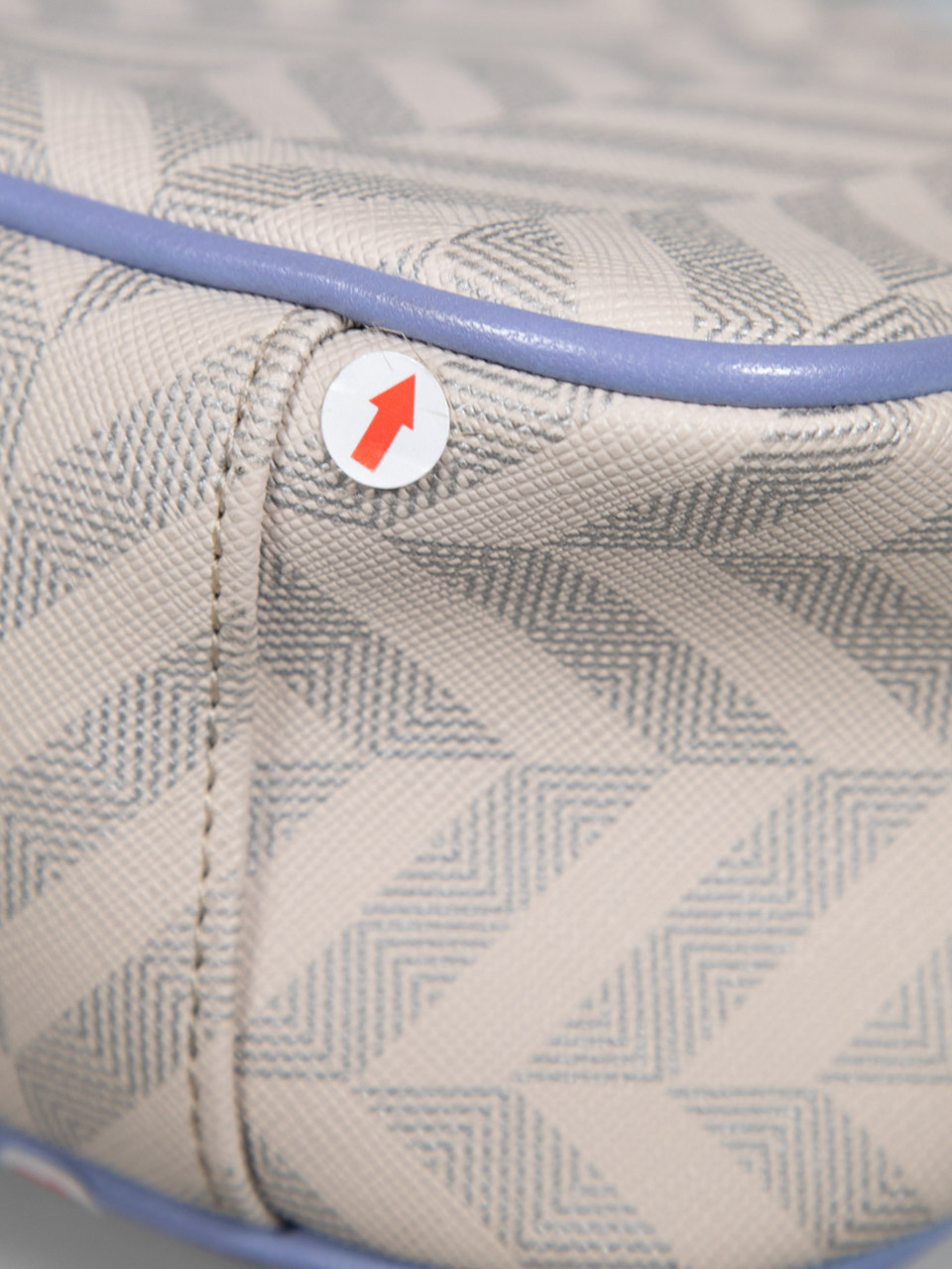 Misela Chevron Pattern Leather Crossbody Bag