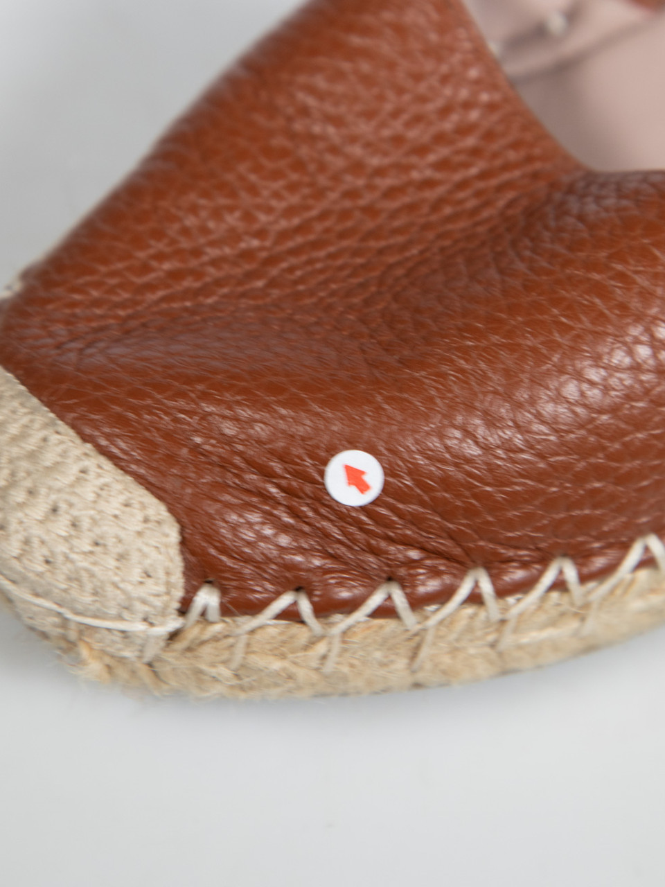 Valentino Garavani Brown Leather Rockstud Espadrille Wedges