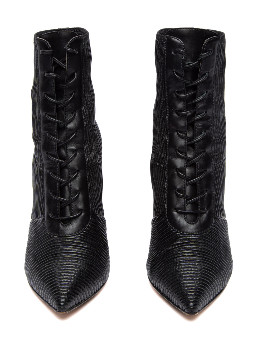 Gianvito Rossi, Lace up Ankle Boots, Black, Leather