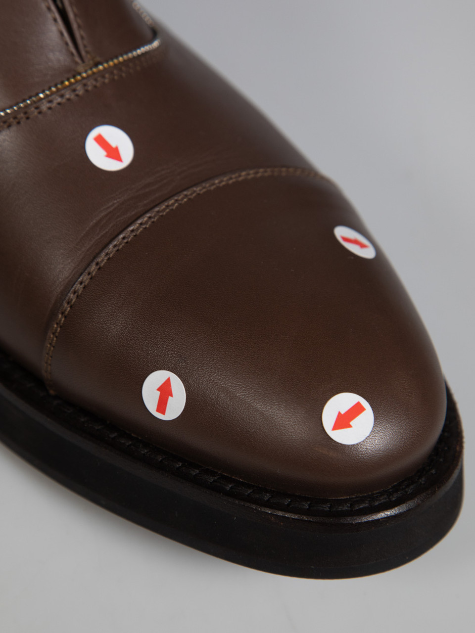 Fabiana Filippi Brown Leather Chain Detail Loafers