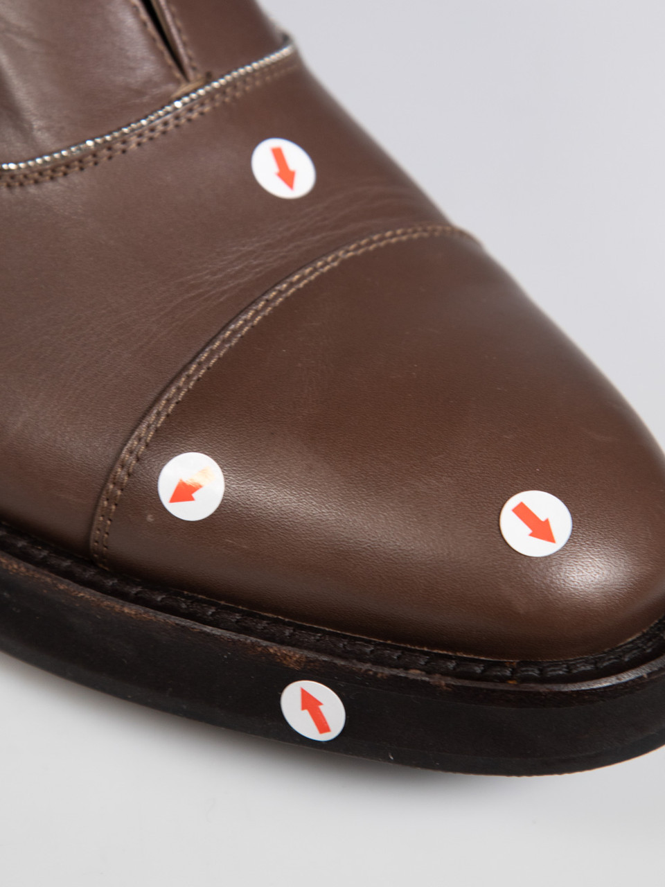 Fabiana Filippi Brown Leather Chain Detail Loafers