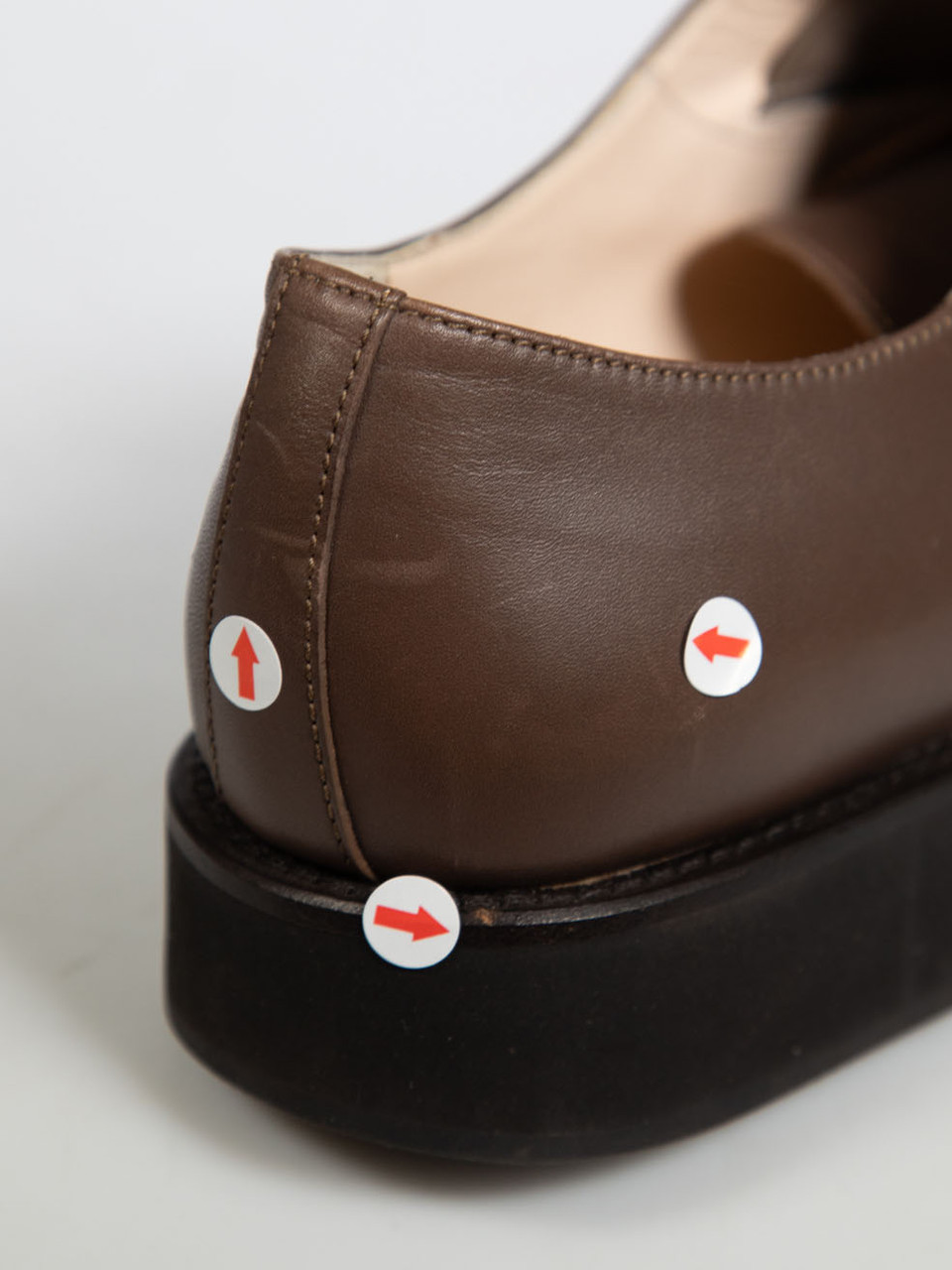 Fabiana Filippi Brown Leather Chain Detail Loafers