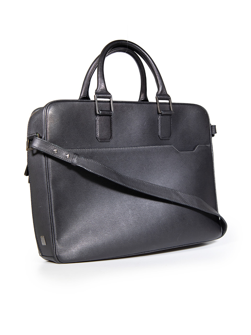 Dunhill Black Leather Medium Briefcase